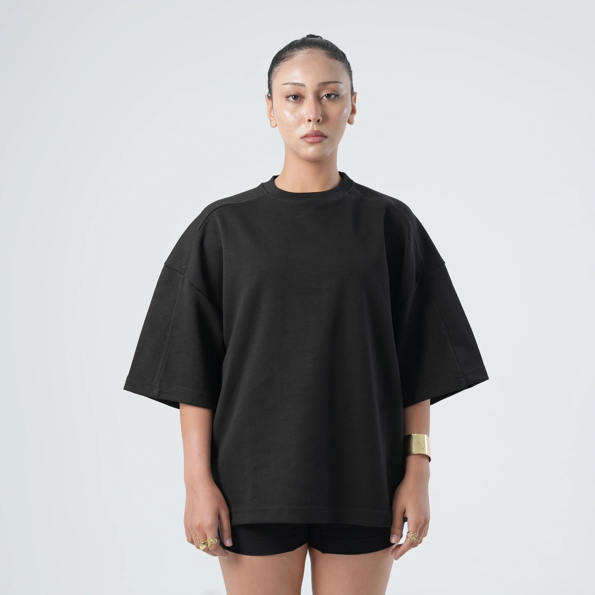 HEAT ALERT BOXY BLACK TEE