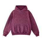 HERALDIC ACID WASH MAGENTA HOODIE
