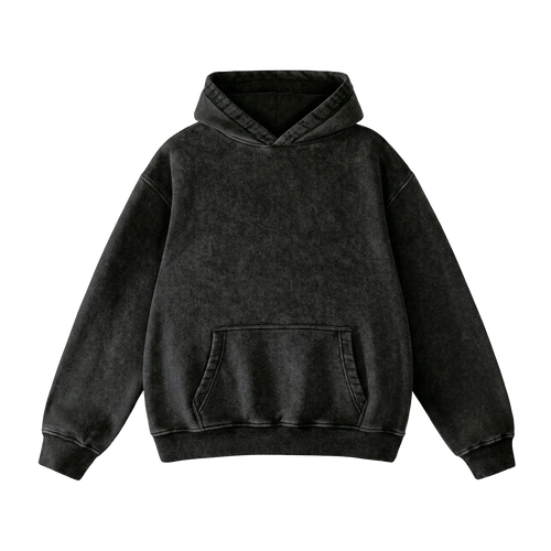 CHROME HEADS ACID WASH BLACK HOODIE