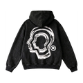 CHROME HEADS ACID WASH BLACK HOODIE