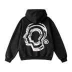 CHROME HEADS ACID WASH BLACK HOODIE