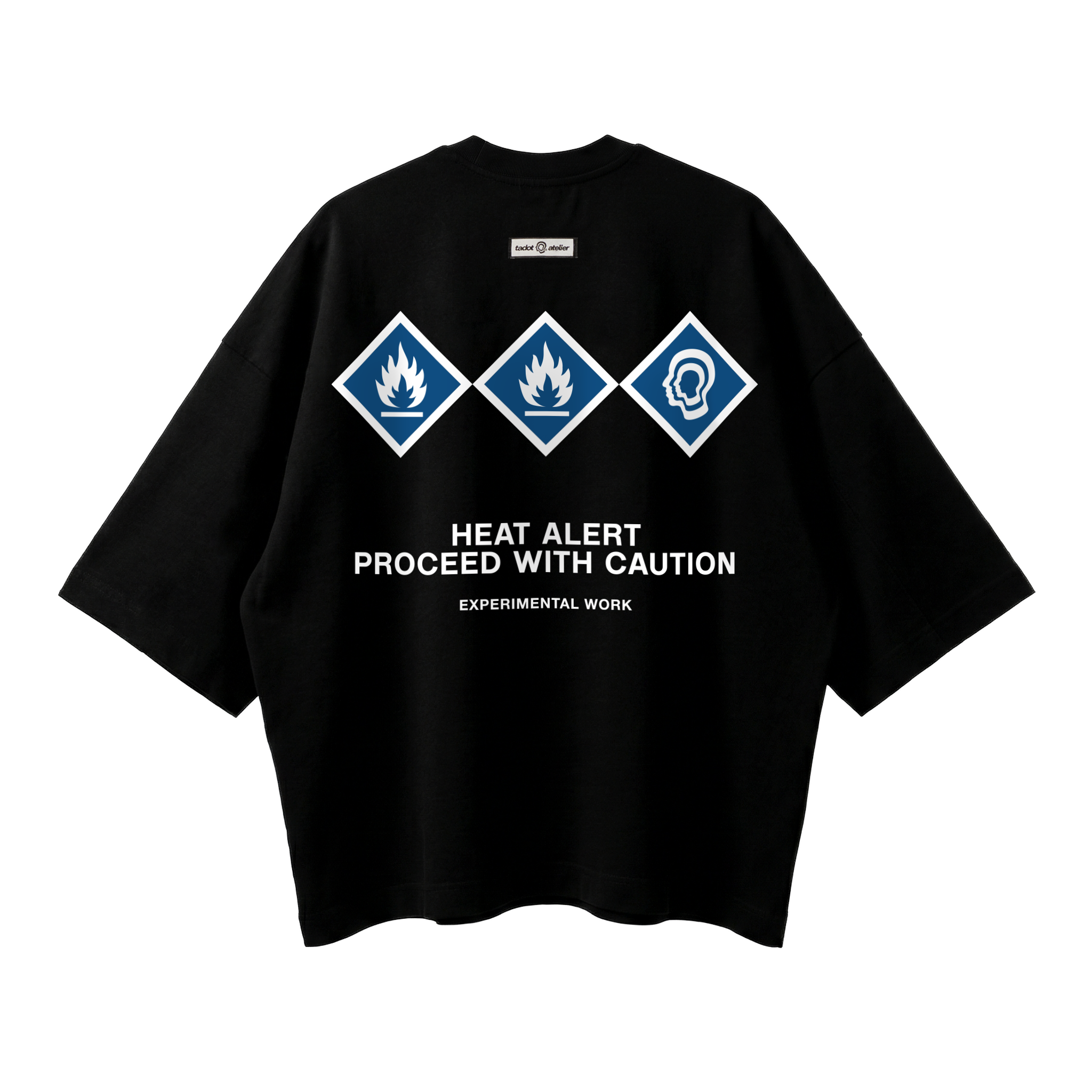 HEAT ALERT BOXY BLACK TEE