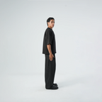 HERALDIC BOXY BLACK TEE