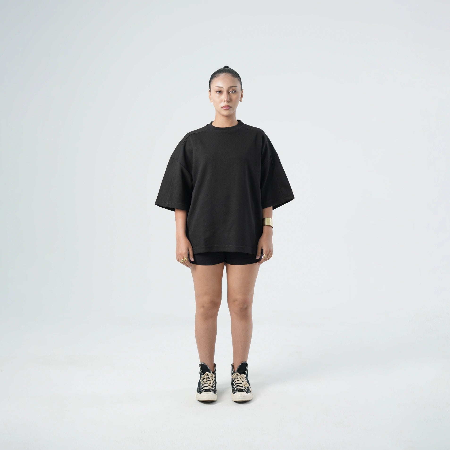 HEAT ALERT BOXY BLACK TEE